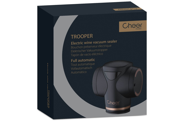 Bouchon pour bouteille de vin Cheer Moda Trooper - Pompe à vide automatique