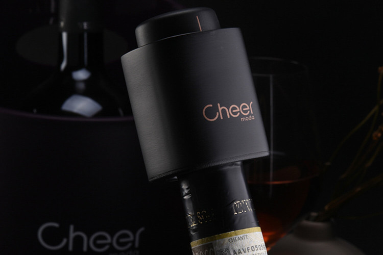 Bouchon pour bouteille de vin Cheer Moda Peak - Pompe à vide manuelle