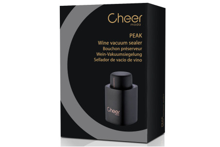 Bouchon pour bouteille de vin Cheer Moda Peak - Pompe à vide manuelle