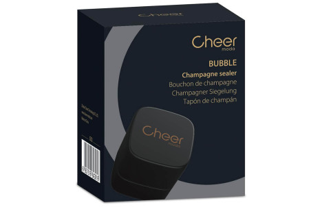 Bouchon pour champagne Cheer Moda Bubble - Noir & Bronze