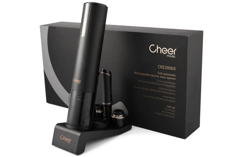 Coffret œnologie Cheer Moda Sommelier - Tire-bouchon automatique et accessoires