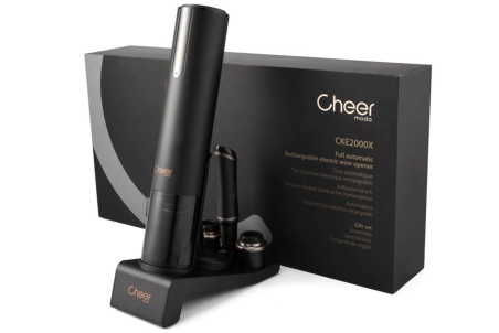 Coffret œnologie Cheer Moda Sommelier - Tire-bouchon automatique et accessoires