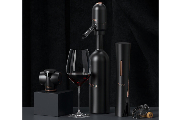 Coffret sommelier Cheer Moda Matrix - Tire-bouchon électrique et accessoires