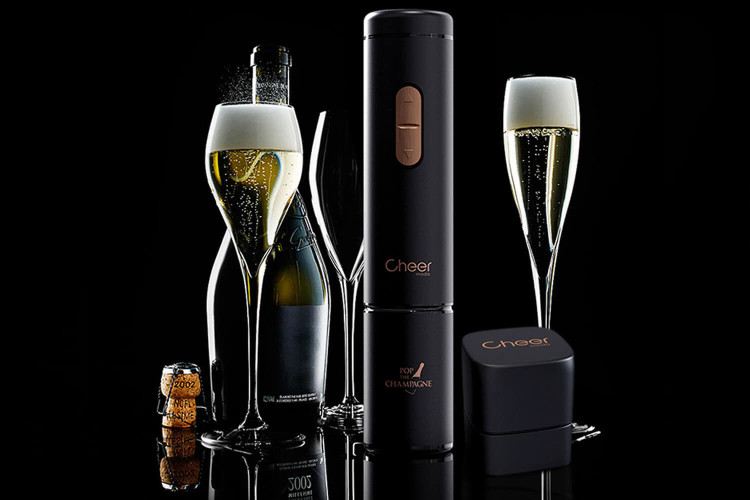 Tire-bouchon pour champagne Cheer Moda Ace électrique avec bouchon Bubble