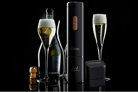 Tire-bouchon pour champagne Cheer Moda Ace électrique avec bouchon Bubble