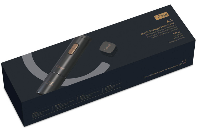 Tire-bouchon pour champagne Cheer Moda Ace électrique avec bouchon Bubble