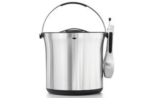 Seau glaçons avec pince de service Oxo en acier inoxydable