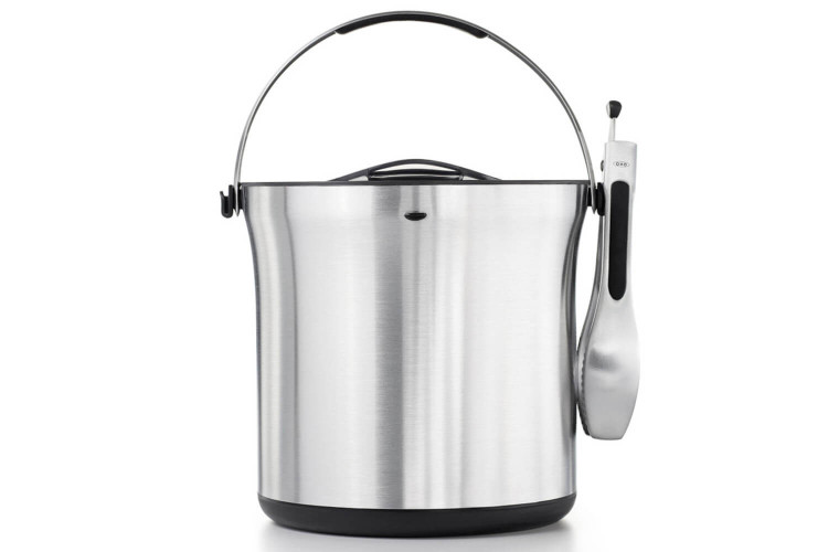 Seau glaçons avec pince de service Oxo en acier inoxydable