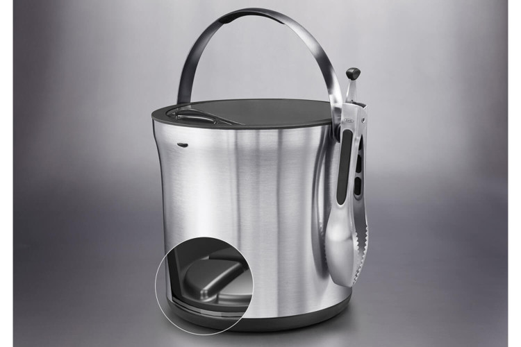 Seau glaçons avec pince de service Oxo en acier inoxydable