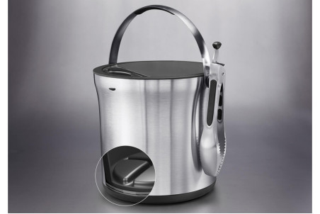 Seau glaçons avec pince de service Oxo en acier inoxydable