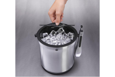 Seau glaçons avec pince de service Oxo en acier inoxydable