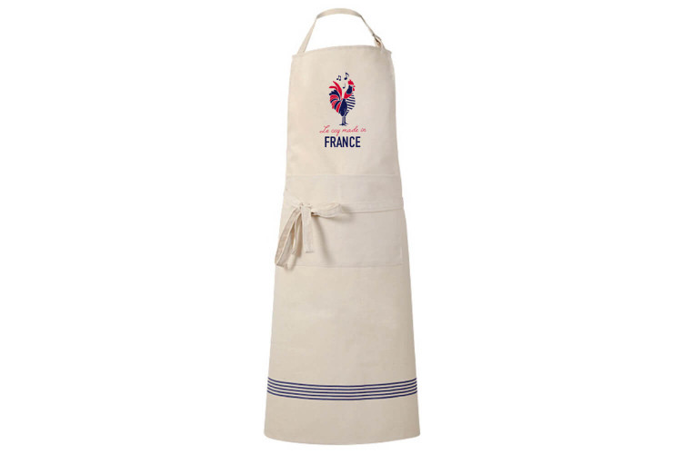 Tablier en coton Tissage de l'Ouest Joel conçu en France - Coq Français
