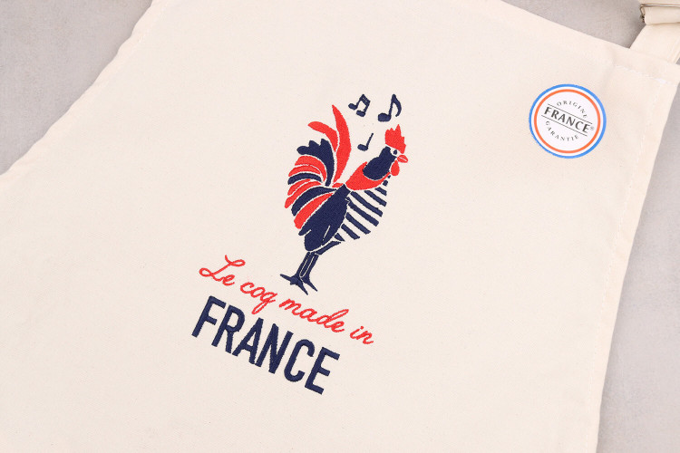 Tablier en coton Tissage de l'Ouest Joel conçu en France - Coq Français