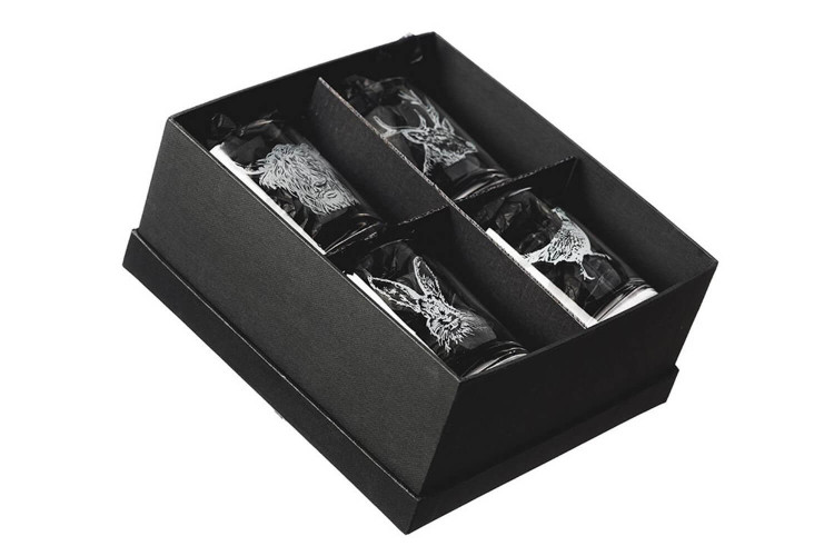 Set de 4 verres à whisky Selbrae House 34cl - Motif animaux