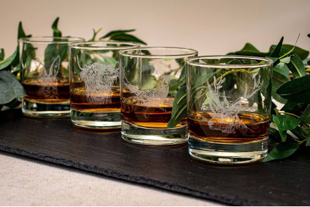 Set de 4 verres à whisky Selbrae House 34cl - Motif animaux