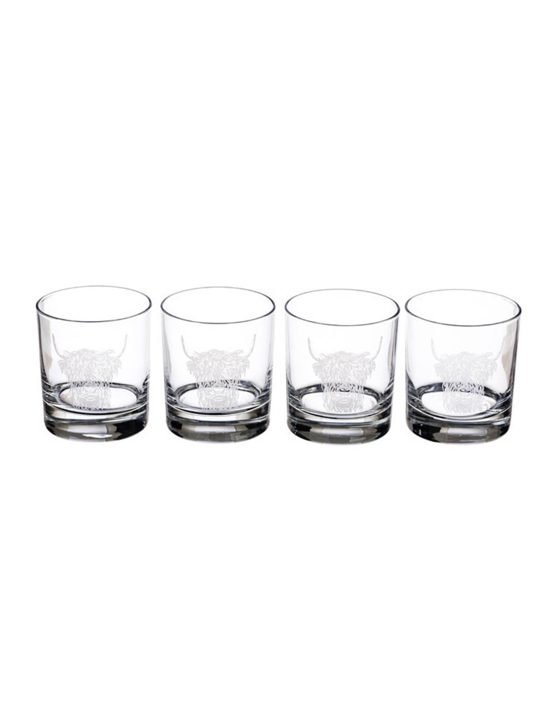 Set 4 Verres à Whisky Cristal Admiral 280ml – Coffret Cadeau Luxe Doré, Design Diamant, Idéal Bourbon Et Cocktails