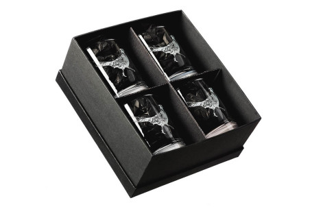 Set de 4 verres à whisky Selbrae House 34cl - Motif faisan
