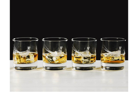 Set de 4 verres à whisky Selbrae House 34cl - Motif faisan