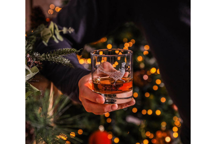 Set de 4 verres à whisky Selbrae House 34cl - Motif faisan