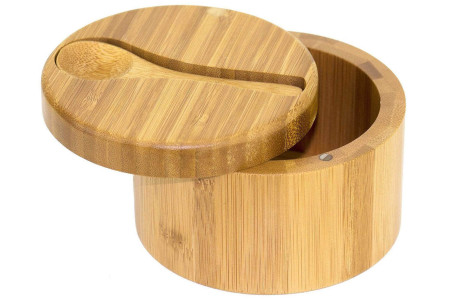 Boîte à sel en bois Totally Bamboo Big Dipper avec cuillère