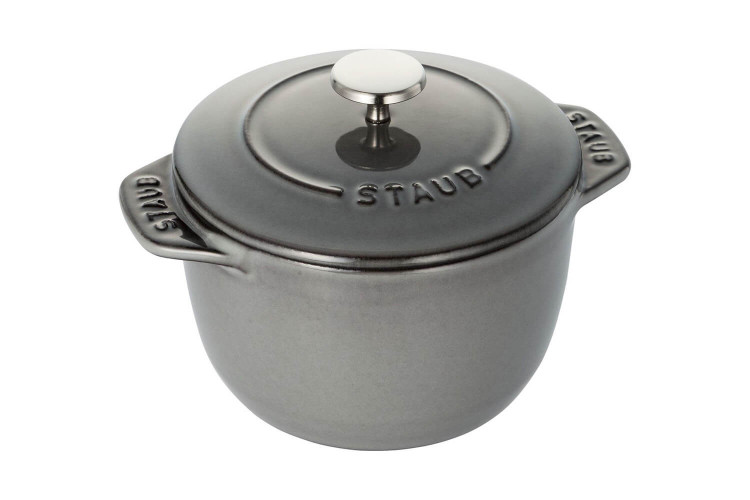 Cocotte à riz Staub Gohan ronde en fonte émaillée gris graphite