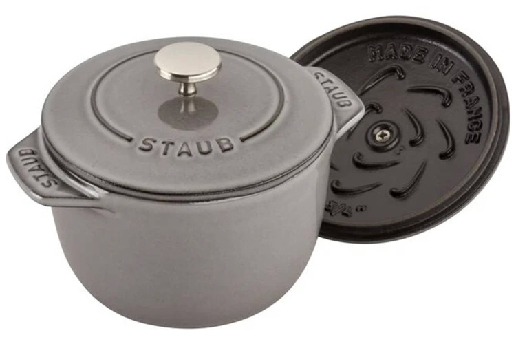 Cocotte à riz Staub Gohan ronde en fonte émaillée gris graphite