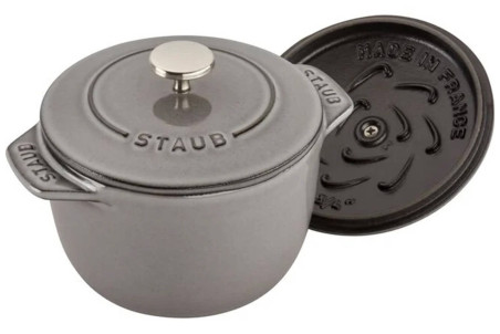 Cocotte à riz Staub Gohan ronde en fonte émaillée gris graphite