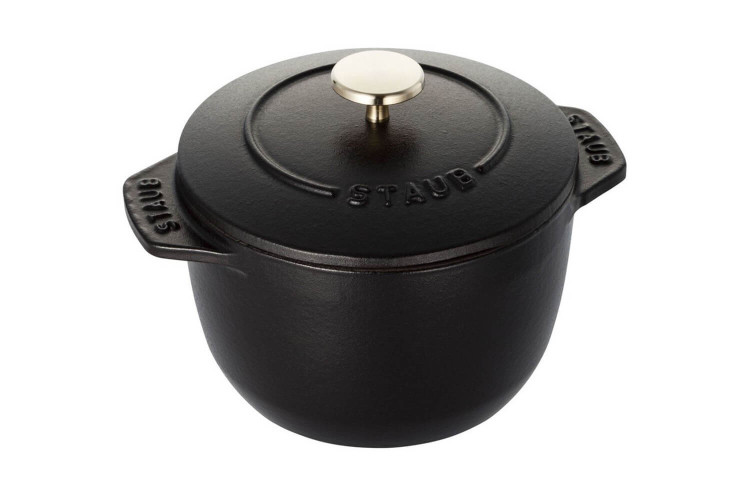 Cocotte à riz Staub Gohan ronde en fonte émaillée noir mat