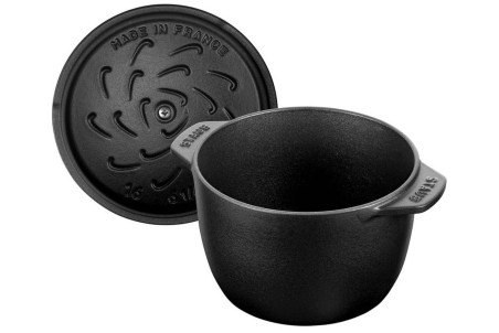 Cocotte à riz Staub Gohan ronde en fonte émaillée noir mat