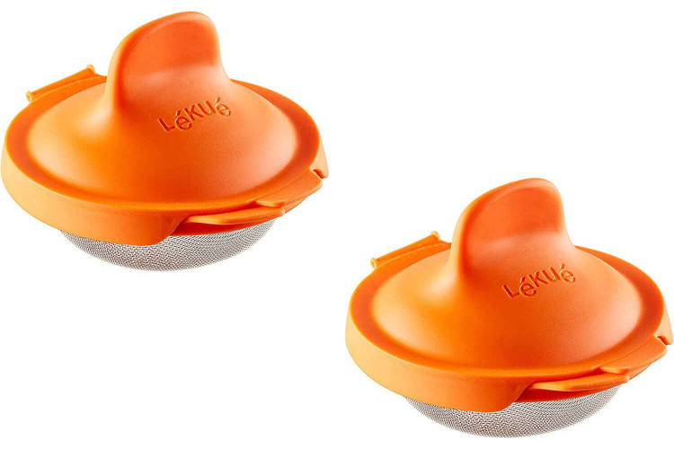 Set de 2 pochoirs à oeuf Lékué en silicone et inox