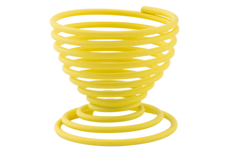 Coquetier Point Virgule Wire coloris jaune en spirale