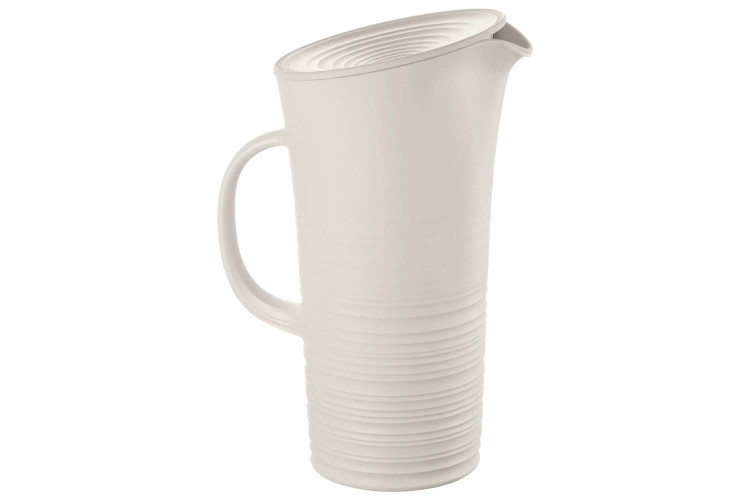 Carafe Guzzini Tierra blanche en bouteilles d'eau recyclées - Capacité 1,8L