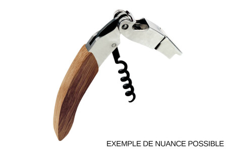 Tire-bouchon limonadier Ligne W Origine manche en bois de chêne et finition lie de vin