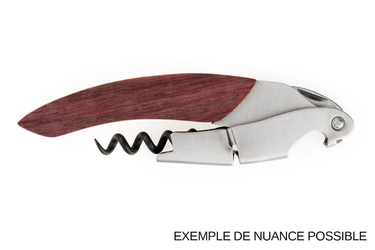 Tire-bouchon limonadier Ligne W Origine manche en bois de chêne et finition lie de vin