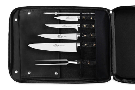Sac à dos pour ustensiles Sabatier Chef 4 couteaux de cuisine français + 14 ustensiles