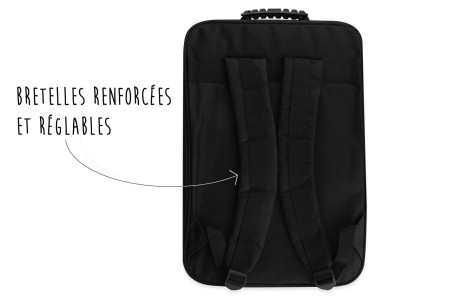 Sac à dos pour ustensiles Sabatier Chef 4 couteaux de cuisine français + 14 ustensiles