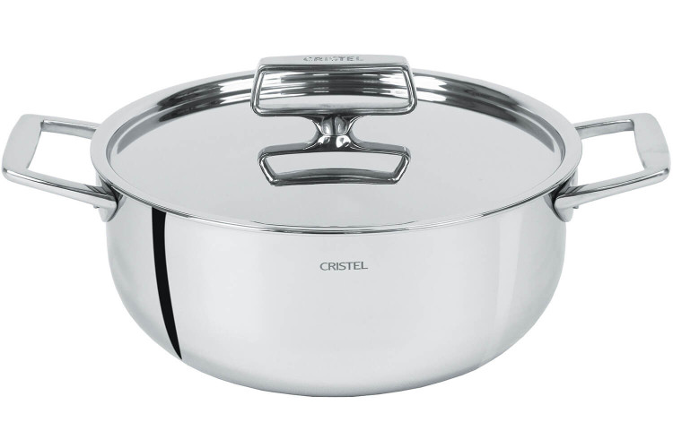 Faitout en inox 18/10 Cristel Castel'Pro conception 5 ply + couvercle inox