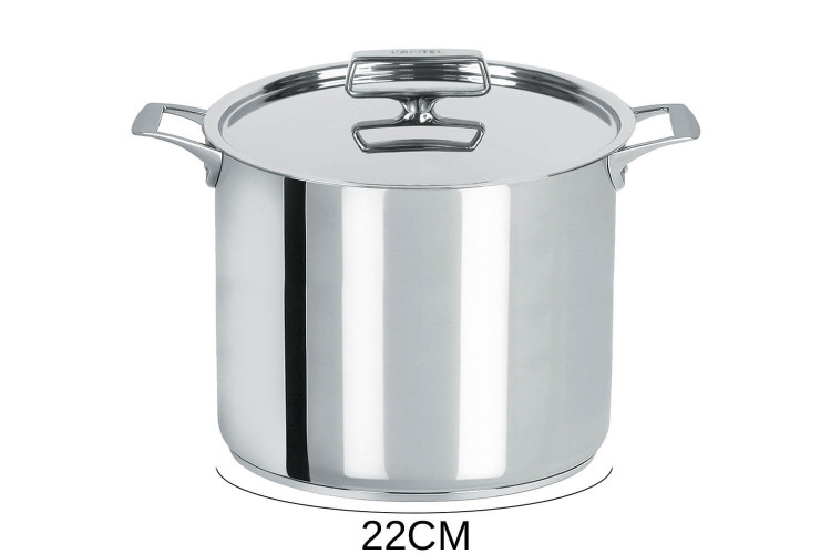 Marmite en inox 18/10 Cristel Castel'Pro conception 3 ply + couvercle inox