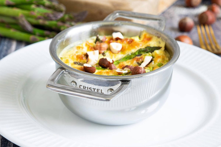 Mini faitout en inox 18/10 Cristel Castel'Pro conception 3 ply + couvercle inox