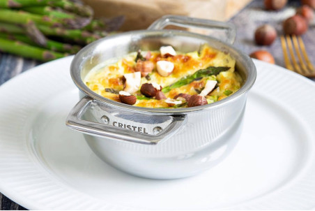 Mini faitout en inox 18/10 Cristel Castel'Pro conception 3 ply + couvercle inox
