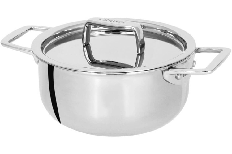Mini faitout en inox 18/10 Cristel Castel'Pro conception 3 ply + couvercle inox
