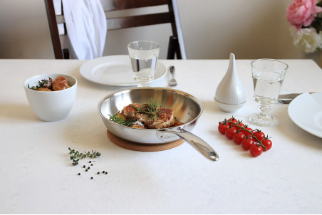Poêle sauteuse en inox 18/10 Cristel Castel'Pro conception 5 ply