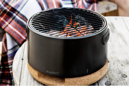 Barbecue de table charbon de bois Berghoff Leo noir - diamètre 35cm
