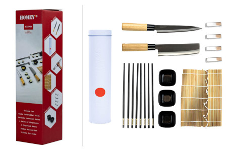 Coffret cadeau spécial sushis Homey's Nippon - Kit polyvalent : 14 pièces