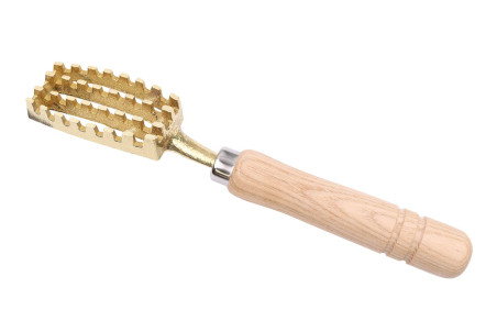 Écailleur à poisson japonais en laiton 20cm - Manche ergonomique en bois