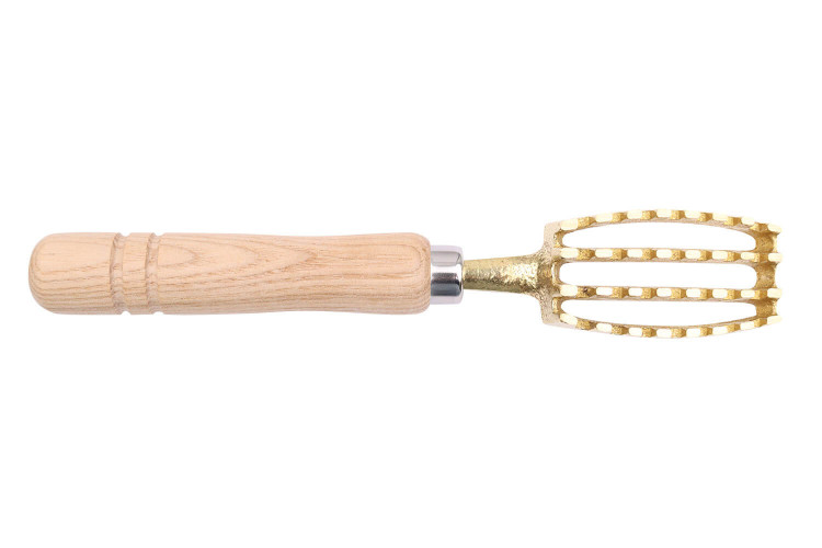 Écailleur à poisson japonais en laiton 20cm - Manche ergonomique en bois