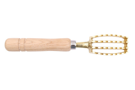 Écailleur à poisson japonais en laiton 20cm - Manche ergonomique en bois