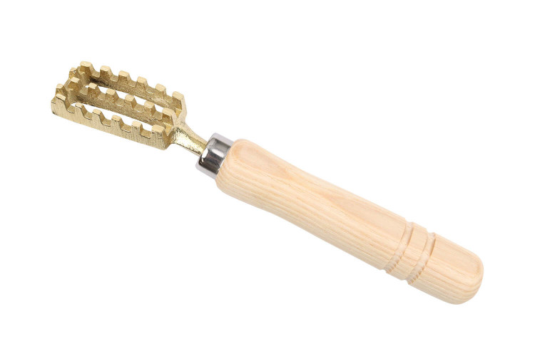 Écailleur à poisson japonais en laiton 18cm - Manche ergonomique en bois