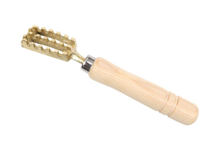 Écailleur à poisson japonais en laiton 18cm - Manche ergonomique en bois