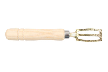 Écailleur à poisson japonais en laiton 18cm - Manche ergonomique en bois